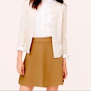 LOFT Tan/Camel Skater Skirt - 2